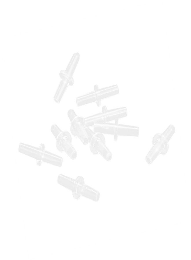 VekAuto Universal Aquarium Straight Air Line Connector Clear White 4mm Tubing 10pc Auto Accessories - Image 1